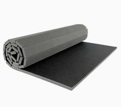 Gymnastics Tumbling Mat 1.6" Thick – Non-Slip Carpet Surface, Unfoldable Wrestling Mat for MMA, Cheerleading, Home Gym, 4'x8' Exercise Foam Mat - color: Black, size: 4032*72*1.6in