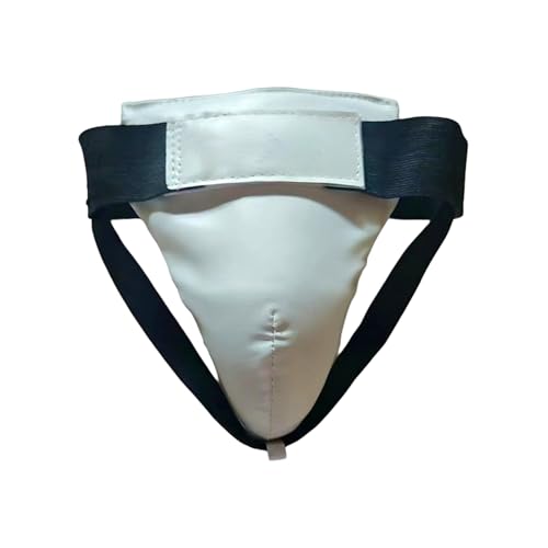 Various Sport Groin Guard Protective Cup Suitable for Combat Training Hockey Football Breathable Design Universally Fit Youth Soldierly Creativity Guard - color: White mens small
