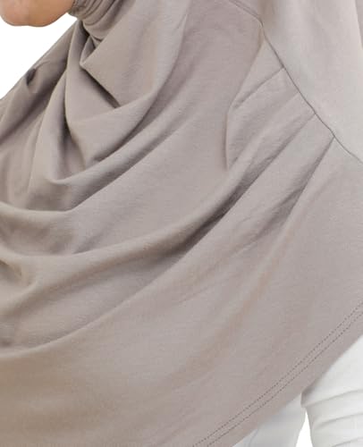 Prien Ready To Wear Hijab For Women, Instant Turban, Soft Muslim Scarf For Prayer, Long Hijabs, Islamic Clothes, Jersey Abaya - color: Light Mink