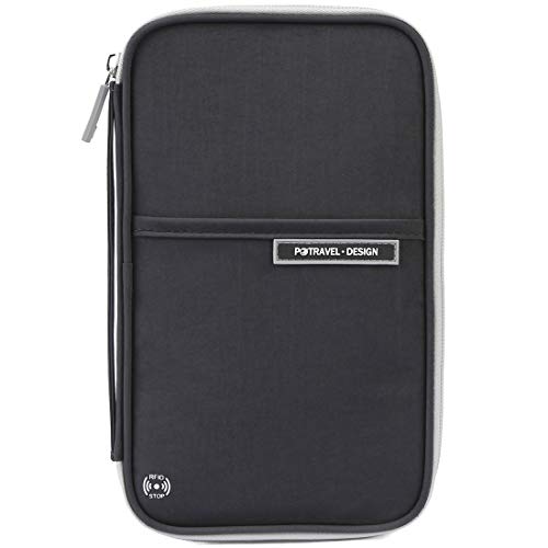 VanFn Passport Wallets, Travel Wallet, RFID Family Passport Holder, Trip Document Organizer (Black) - color: Black