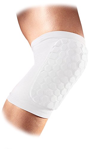 McDavid Moisture Wicking HEX Technology Knee Sleeves for Women/Men, Elbows & Shins Protection, Hex Pads - color: White, size: X-Large