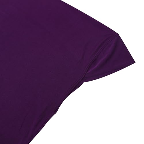 Women Muslim Ramadan Hijab Ready to Wear Long Scarf Jersey Turban Islamic Khimar Abaya Eid Prayer Scarf Saudi Niqab - color: Purple