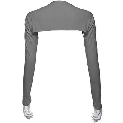 Women Anti-UV Cooling Shawl UV Protection Arm Sleeves Sun Protector for Golfing Riding Running Outdoor Activities - color: Gray