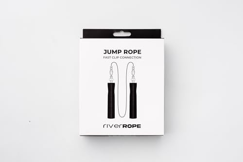 Adjustable Speed Jump Rope for Fitness – Lightweight Tangle-Free Skipping Rope with Ball Bearings, Easy to Use Cardio Workout Equipment for Home, Gym & Travel (Men & Women)- RIVERROPE Premium Jump Rope