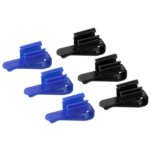 Fish for Tank Mounting Clip, Adjustable Hose Clamp Mounting Clip Water Pipe Hose Holder for 0.3"-1" Dia Tube, (Blue/Black), Intended for Aquarium Air Pump/Pipe Organizer - color: Blue/Black