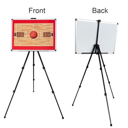 Magnetic Basketball Coaching Board, Double Sided Dry Erase Clipboard, Large Tri-pod Tactic Board, for Training