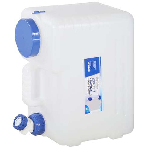 REDCAMP 3.9 Gallon/15L Portable Water Container with Spigot, White | BPA Free Camping Water Jug, No Leakage Water Tank, Portable Emergency Water Storage for Camping, Hiking, Hurricane Supplies - color: White, size: 507.2 Ounces