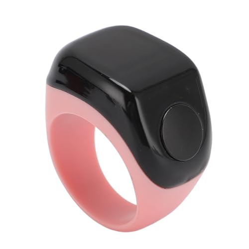 Finger Smart Tally Counter Ring, Muslim Digital Azan Alarm Clock, Vibration Reminder, Touch Control, 0.42in Screen, for Nice Islamic Gift - color: Pink