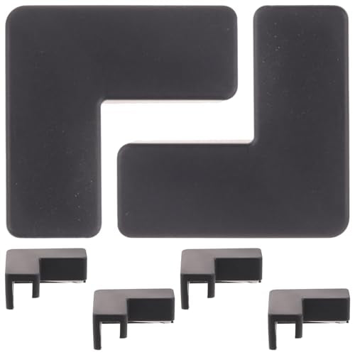 6pcs Silicone Fish Tank Corner Guards Soft Right-Angle Edge Protectors for Aquarium and Pet Carrier Safety Bumpers, Medium Black, Furniture Corner Proofing for Home Use