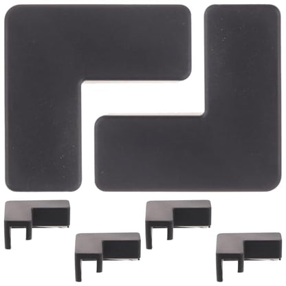 6pcs Silicone Fish Tank Corner Guards Soft Right-Angle Edge Protectors for Aquarium and Pet Carrier Safety Bumpers, Medium Black, Furniture Corner Proofing for Home Use