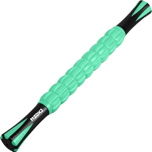 Muscle Roller & Massage Roller Stick for Athletes - Lymphatic Drainage Support, Relieves Muscle Soreness, Cramping & Tightness - Targets Legs, Arms, Back & Calves （Mint Green Wheel） - color: Mint Green