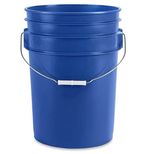 6 Gallon Large Food Grade BPA Free Bucket Pail with Airtight Screw on Lid (Pack of 2)