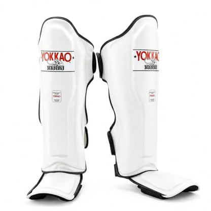 YOKKAO Matrix Muay Thai Kickboxing MMA Shin Guards with Knee Guards - color: Matrix White, size: Large