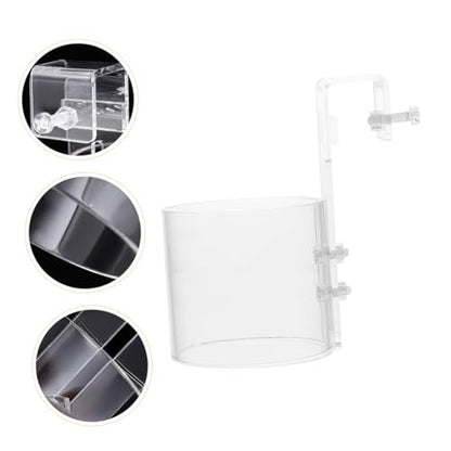 Tofficu Fish Feeding Circle Acrylic Anti-Scatter Fish Food Feeding Ring Betta and Shrimp Aquarium Feeder with 80 Hook Design