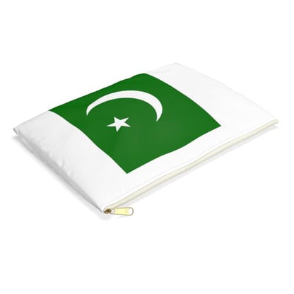 3dRose Flag of Pakistan - Pakistani dark green with white crescent moon and star Islamic country Asia world Accessory Pouch Large - size: Large
