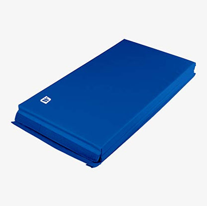 We Sell Mats Gymnastics Mat, Folding Tumbling Mat, Portable with Hook & Loop Fasteners - color: Blue, size: 4 ft x 6 ft x 2 in