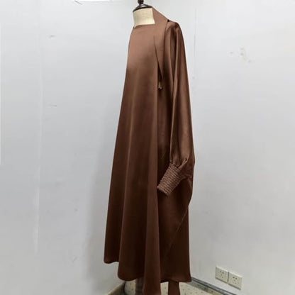 Lmdudan Girls Muslim Dress Hood Long Sleeve Prayer Dresses Robe Dubai Abaya 2026 Ramadan Kaftan Dress Kids 6-13 Years - color: Coffee, size: 10-11 Years