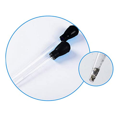 Happyyami Aquarium Manual Clean Pipette 50ml Fish Tank Cleaner Black Waste Removal Tool - color: Black, size: Size 3