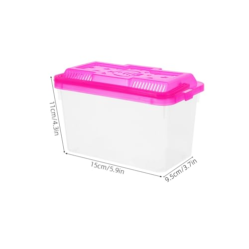 BESPORTBLE 4pcs Mini Handheld Fish Tank with Handle Portable Transparent Aquarium Box for Small Fish Turtles Reptiles and Hamsters for Travel and Pet Transport