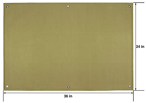 Tactical Patch Display Panel Holder Board for Military Army Combat Morale Uniform Hook and Loop Emblems, 24 Inches x 36 Inches (Medium), No Patches Included - color: Brown, Medium