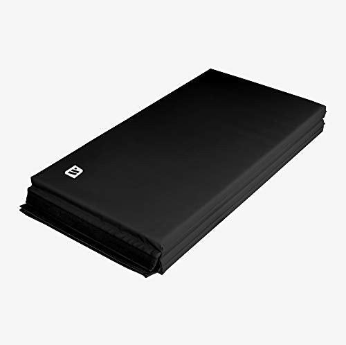 We Sell Mats Gymnastics Mat, Folding Tumbling Mat, Portable with Hook & Loop Fasteners - color: Black, size: 4 ft x 8 ft x 2 in