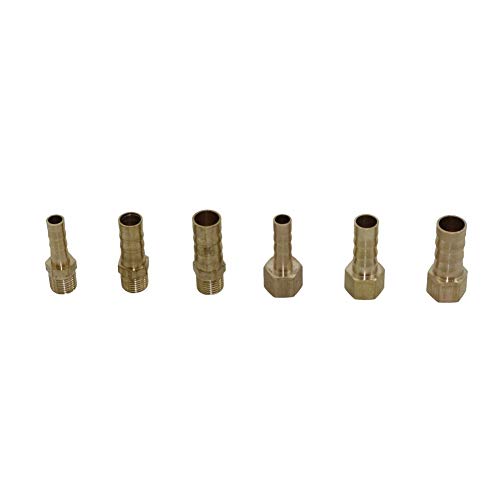 Garden Plumbing Hose Adapter Brass 1/8" Female/Male Thread To 6/8/10mm Pagoda Connector Aquarium Adapter Water Hose Connector Gas Soft Tube (Color : Gold)