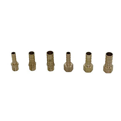 Garden Plumbing Hose Adapter Brass 1/8" Female/Male Thread To 6/8/10mm Pagoda Connector Aquarium Adapter Water Hose Connector Gas Soft Tube (Color : Gold)