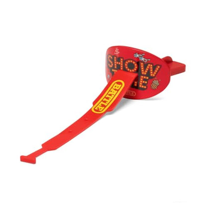 Battle Speed Football Mouthguard with Strap, Showtime | Maximum protection for safe secure fit, Built-in airflow channels, No boiling required, Advanced composite material - color: Showtime
