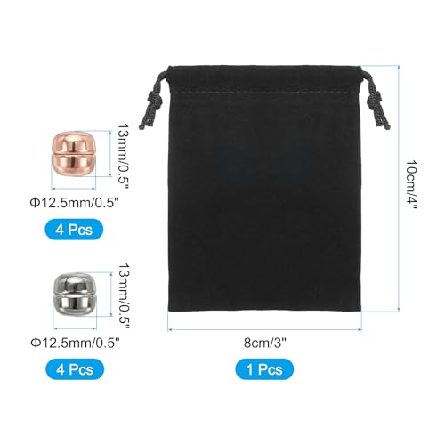 PATIKIL Hijab Magnetic Pinless Pins with Storage Bag - color: Dark Silver/Rose Gold