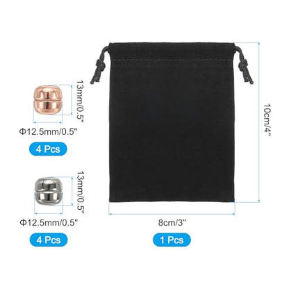 PATIKIL Hijab Magnetic Pinless Pins with Storage Bag - color: Dark Silver/Rose Gold
