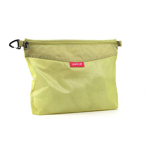 pack all Water-Resistant Zipper Pouch, Mesh Zipper Bag, 14.17"x10.23" - color: Green, size: Large