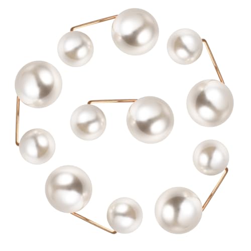 Healifty 6 Pcs Pearl Safety Pins for Women, White Clothing Brooch Clips