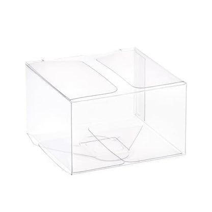 Hammont Clear PET Plastic Boxes - Transparent Storage Containers for Party Favors, Gifts, Cookies, Ornaments, Weddings, Birthdays, and Special Events - 2.25"x2.25"x1.375" (36 Pack) - size: 2.25"x2.25"x1.375"