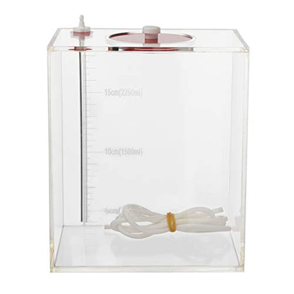 Aquarium Choice Acryli Made Liquid Storage Bucket Dosing Pump Reservoir Container (6.3 * 4.25 * 7.28 Inch;2500ml/2.5L) - size: 6.3*4.25*7.28 Inch;2500ml/2.5L（Red）