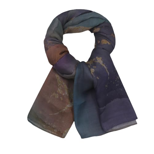 ZGMYC Watercolour Floral Printed Hijab Scarf for Women Soft Modal Cotton Instant Hijab Head Wraps Shawls Long Scarves - color: Color 24