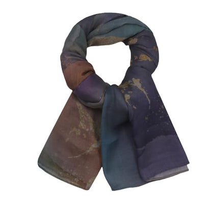 ZGMYC Watercolour Floral Printed Hijab Scarf for Women Soft Modal Cotton Instant Hijab Head Wraps Shawls Long Scarves - color: Color 24