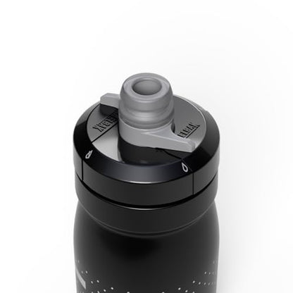 CamelBak Podium Water Bottle 15oz, Black | Compact 15oz Size, Lightweight Design, Secure Cage Fit, High Flow Cap, Easy Squeeze Feel - color: Black