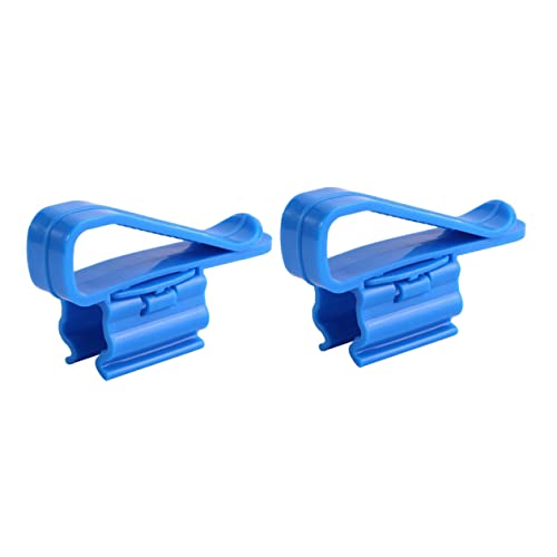 2pcs Aquarium Filtration Hose Holder Clip Water Clip for Fish Tank Pump Stabilization Soft Tube Clamp for Easy Cleaning and Water Changes Blue - size: 8.5*1.8CM