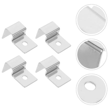 POPETPOP 4pcs Heavy Duty Stainless Steel Fish Tank Glass Cover Bracket Support for Aquarium Lid Holder Resistant for Thick Glass Aquariums