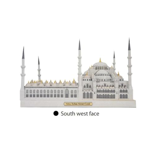 이스탄불 블루 모스크 DIY 종이 모델 키트, 네덜란드 종이 포함, 모델 애호가를 위한 복잡한 3D 건축 빌딩 키트