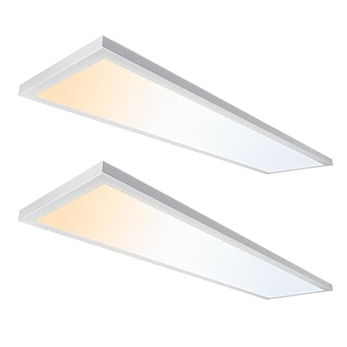 UltraLux 1x4 Surface Mount LED Panel TRIAC Dimmable 3CCT Matte White 2Pk - color: Matte White, size: 1X4 (2 Pack)