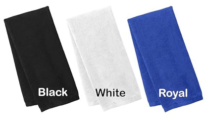 Personalized Basketball Towel, Workout, Gym, Small Lightweight Microfiber, Embroidered Name, Monogrammed Sports Gift - color: Black