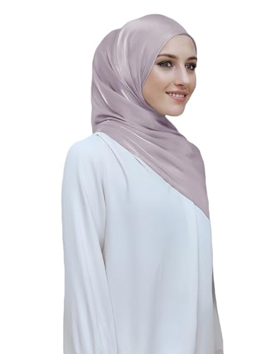 Lina & Lily Sheen Shimmer Women's Crepe Scarf Shawl Wrap Head Hijab Lightweight - color: Light Mauve