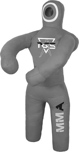 PGS Grappling Dummy Kids BJJ Wrestling Dummy Punching Bag Submission MMA Brazilian Jiu Jitsu Judo Karate Throwing Boxing Dummy Dummies for Practice UNFILLED - color: GREY, size: 40"(100 CM)