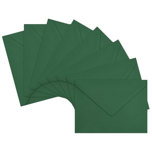 100 Pack 5x7 Dark Green Envelopes for Invitations, A7 Self Seal - color: Dark Green, size: 5.24x7.24inches(100 Pack)
