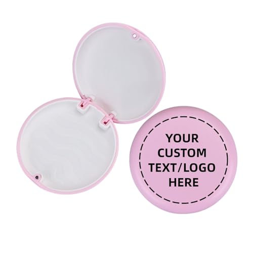 100PCS Customized Retainer Case with Mirror,Solid Cute Slim Aligner Case, Magnetic Closure Orthodontic Retainer Cases for Home, Travel, Work (DIY-Pink without Mirror) - color: DIY-Pink without Mirror
