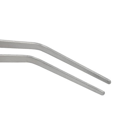 Straight and Curved Stainless Steel Super Thick Tweezers Set,Pliers Aquarium Tool Fish Tank Aquatic Plants Forceps Clip (15") - size: 15"