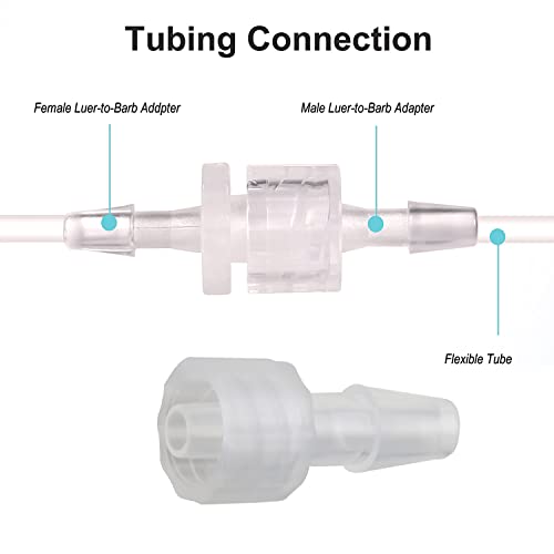 MEETOOT 10pcs Male Luer Lock 3/16" Polypropylene Hose Barb Adapter for Laboratory Biochemical/Analytical Instruments, Food Machinery and Aquarium Equipment - size: 3/16Inch