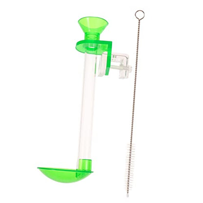 HANABASS Shrimp Feeder Tube Transparent Aquarium Fish Feeder with Adjustable Length Hook Design Spot Feeding Accessory for Shrimp Crabs Clams Tropical Fish 11.81 X 1.96 X 1.18 in Cleaning Brush