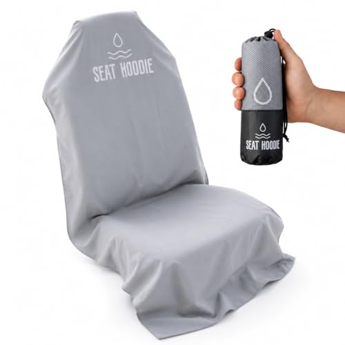 Car Seat Towel | Premium Microfiber Towel Seat Covers for Cars | Universal Fit & Machine Washable | Portable Car Seat Towel Cover After Gym, Yoga, Beach (Light Grey) - color: Light Grey